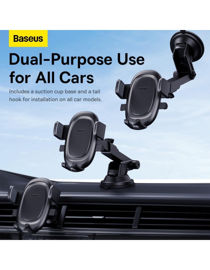 Baseus Car Holder Dash/Wind Gravity Telescopic Suction UltraControl Pro Series Black Baseus Car Holder Dash/Wind Gravity Telescopic Suction UltraControl Pro Series Black