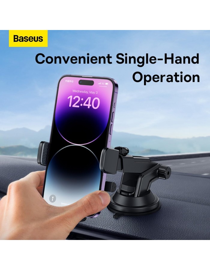 Baseus Car Holder Dash/Wind Gravity Telescopic Suction UltraControl Pro Series Black Baseus Car Holder Dash/Wind Gravity Telescopic Suction UltraControl Pro Series Black