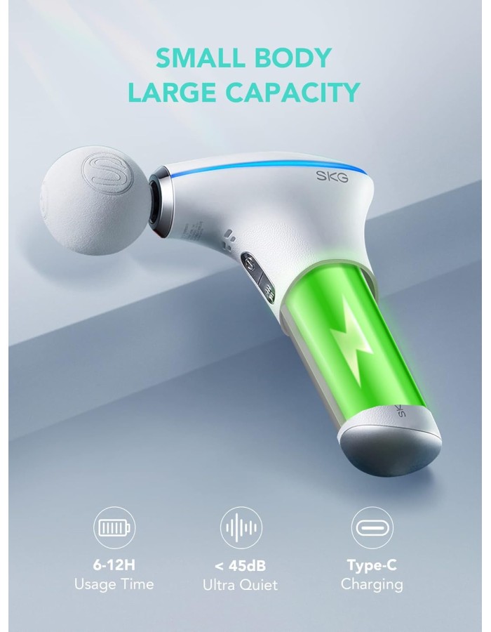 SKG Body Gun Massager Mini F5-EN White SKG Body Gun Massager Mini F5-EN White