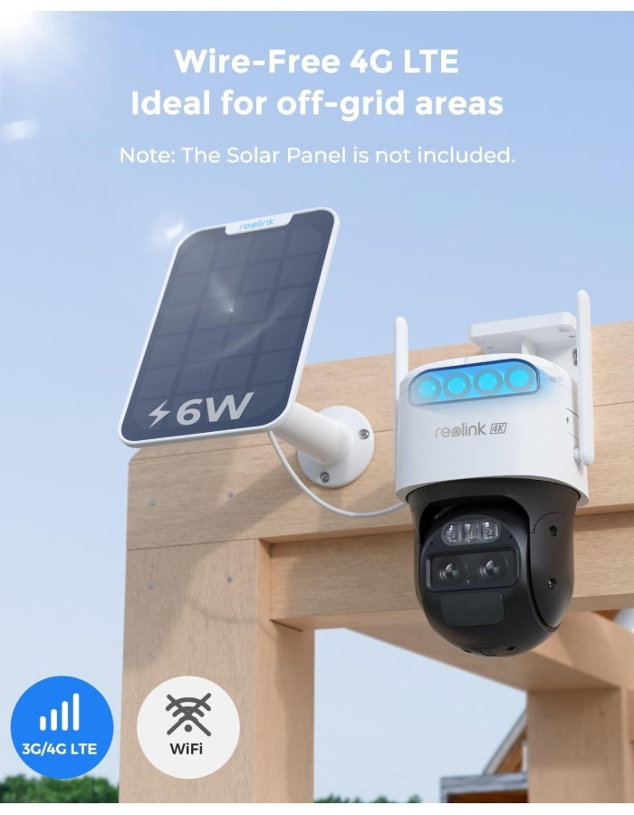 Reolink BP4G Outdoor Battery Camera 4K Trackmix LTE (G770) (White) (Hard Bundle)
