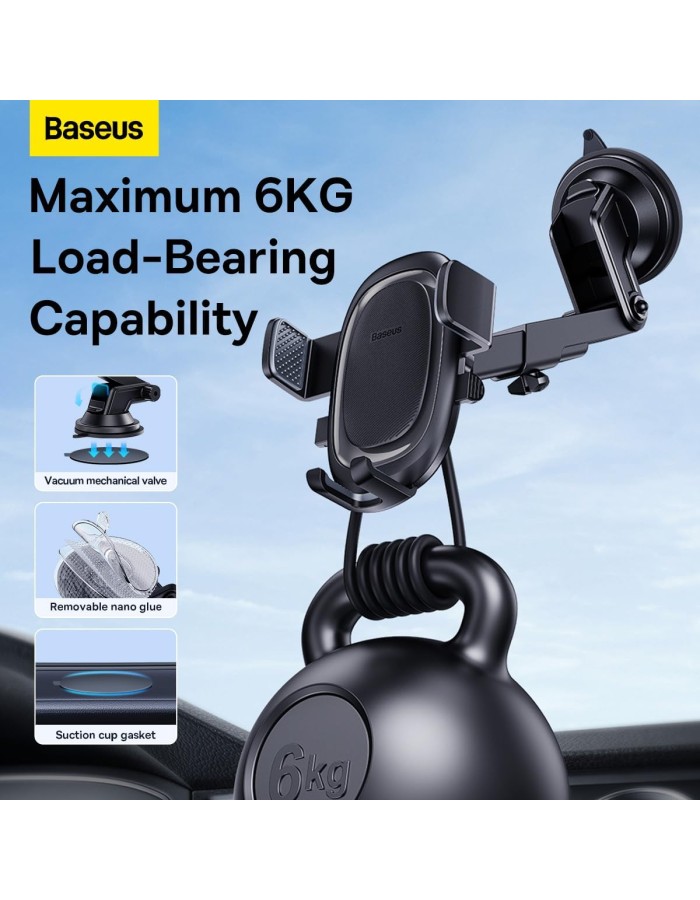 Baseus Car Holder Dash/Wind Gravity Telescopic Suction UltraControl Pro Series Black Baseus Car Holder Dash/Wind Gravity Telescopic Suction UltraControl Pro Series Black