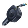 Baseus Car Charger 30W VR2 with Retractable Cable Black Baseus Car Charger 30W VR2 with Retractable Cable Black