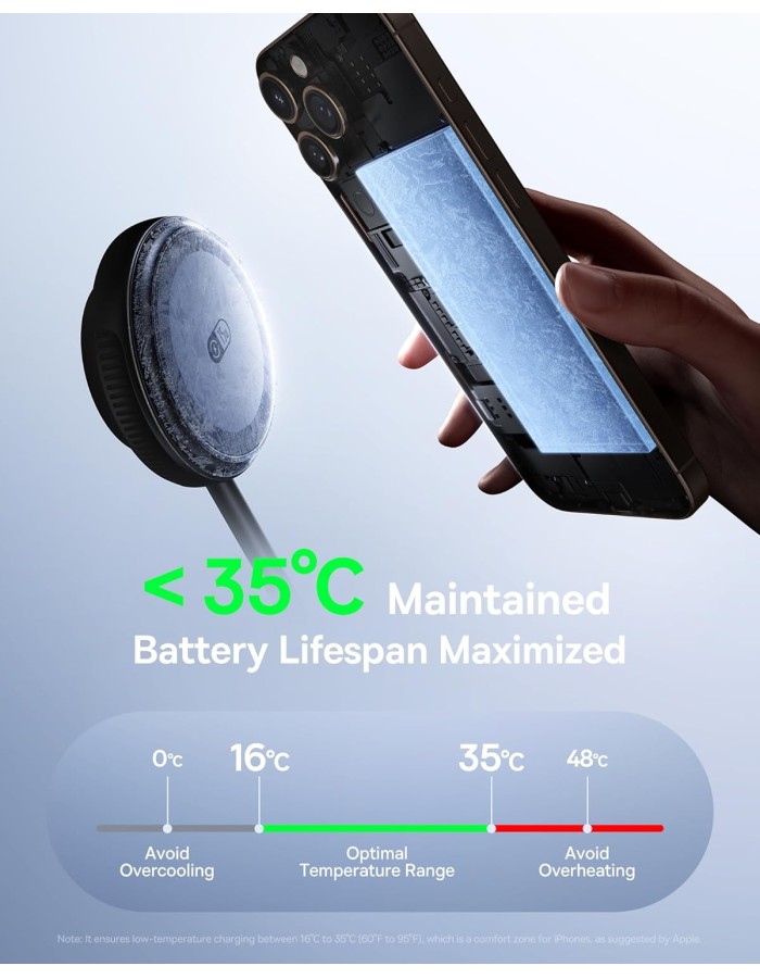 Baseus Charger Desktop Wireless 3in1 EnerFill FS41 TEC Cooling (45W Adapter EU + 1m C to C Data Cable Black Included)