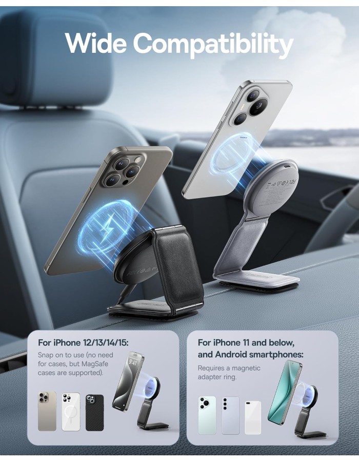 Baseus Car Charger Wireless Dash Magnetic PrimeTrip Series C02 Black