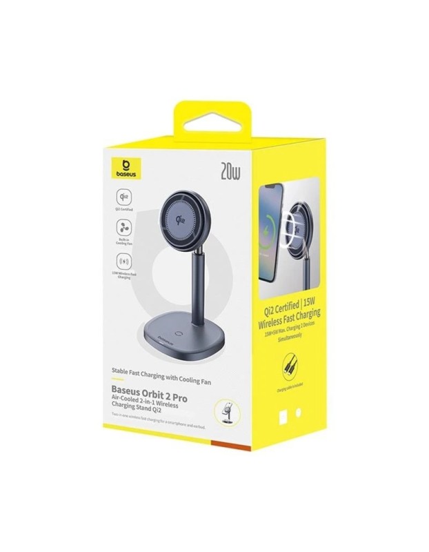 Baseus Orbit 2 Pro Air-Cooled Qi2 20W Desktop Wireless Charger (15W for Phone + 5W for Earphones) Baseus Orbit 2 Pro Air-Cooled Qi2 20W Desktop Wireless Charger (15W for Phone + 5W for Earphones)