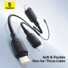 Baseus Cable 3in1 USB-C/Micro/Light to USB-C Silky One-for-Three 100W 1.5m Black Baseus Cable 3in1 USB-C/Micro/Light to USB-C Silky One-for-Three 100W 1.5m Black