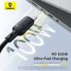 Baseus Cable 3in1 USB-C/Micro/Light to USB-C Silky One-for-Three 100W 1.5m Black Baseus Cable 3in1 USB-C/Micro/Light to USB-C Silky One-for-Three 100W 1.5m Black