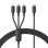 Baseus Cable 3in1 USB-C/Micro/Light to USB-C Silky One-for-Three 100W 1.5m Black