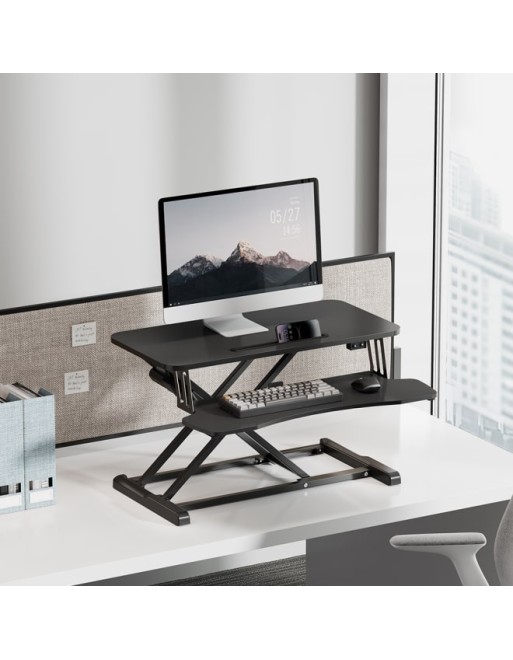 Brateck DWS15-01E Electric Sit Stand Workstation Max Height 48cm