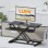 Brateck DWS37-01 Sit Stand Gas Spring Desk Workstation Max Height 51cm