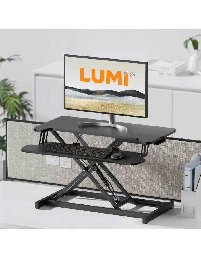 Brateck DWS37-01 Sit Stand Gas Spring Desk Workstation Max Height 51cm