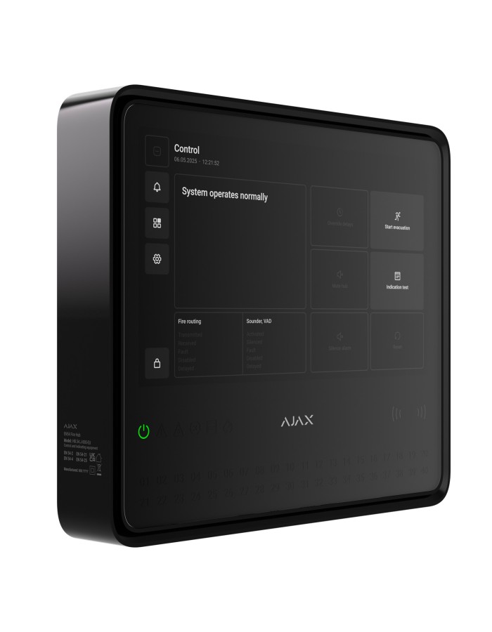 Ajax EN54 Fire Detection Hub Black Ajax EN54 Fire Detection Hub Black