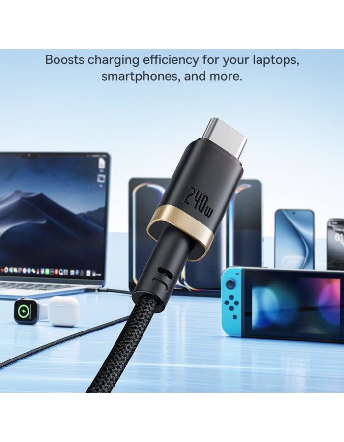 Baseus Cable USB-C to USB-C Dura Braided 1.0m 240W Black Baseus Cable USB-C to USB-C Dura Braided 1.0m 240W Black