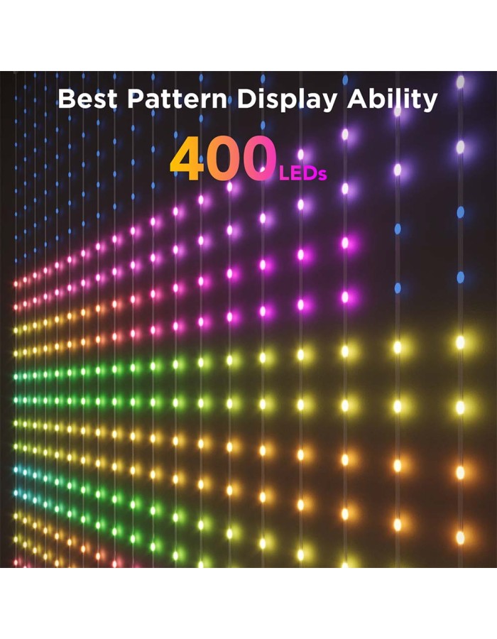 Govee LED Light Curtain Lights WiFi & BT RGBIC 1.5x1.5m IP65 (NETFLIX) Govee LED Light Curtain Lights WiFi & BT RGBIC 1.5x1.5m IP65 (NETFLIX)