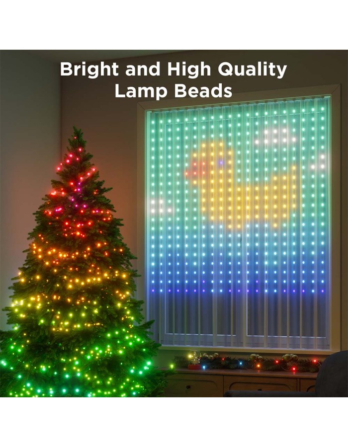 Govee LED Light Curtain Lights WiFi & BT RGBIC 1.5x1.5m IP65 (NETFLIX) Govee LED Light Curtain Lights WiFi & BT RGBIC 1.5x1.5m IP65 (NETFLIX)