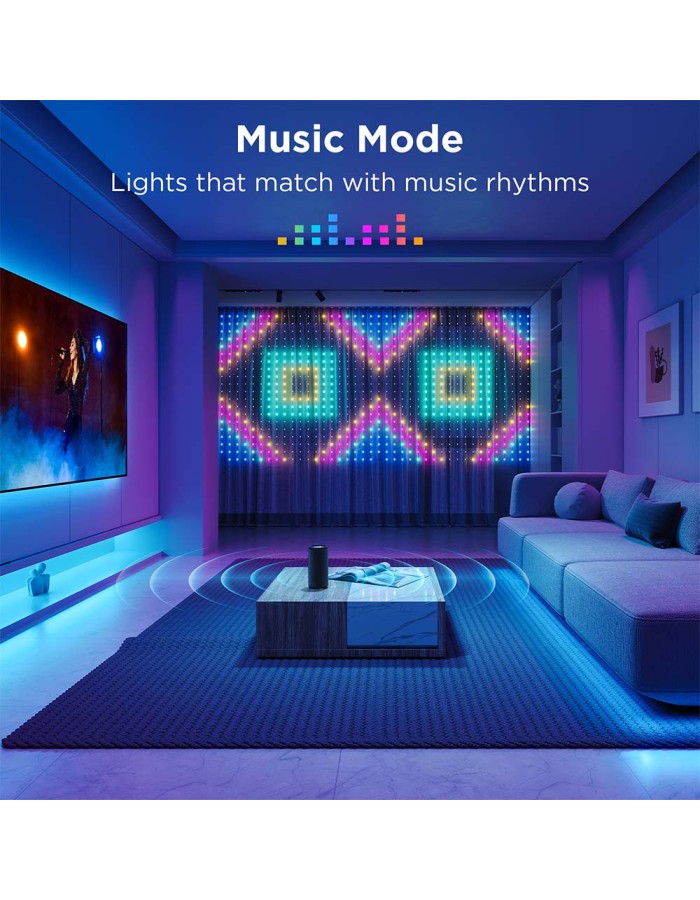 Govee LED Light Curtain Lights WiFi & BT RGBIC 1.5x1.5m IP65 (NETFLIX) Govee LED Light Curtain Lights WiFi & BT RGBIC 1.5x1.5m IP65 (NETFLIX)