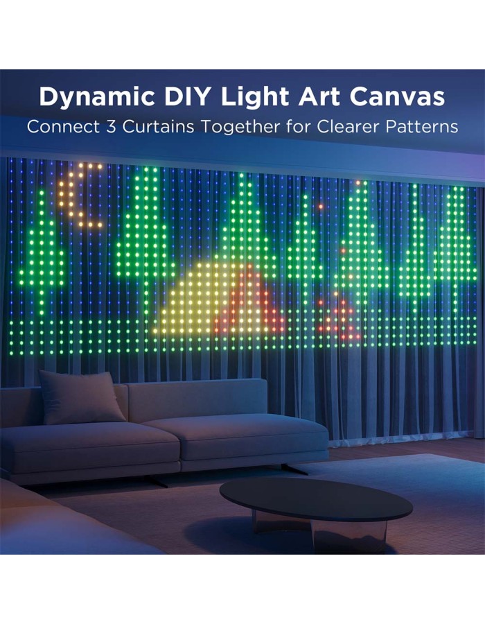 Govee LED Light Curtain Lights WiFi & BT RGBIC 1.5x1.5m IP65 (NETFLIX) Govee LED Light Curtain Lights WiFi & BT RGBIC 1.5x1.5m IP65 (NETFLIX)