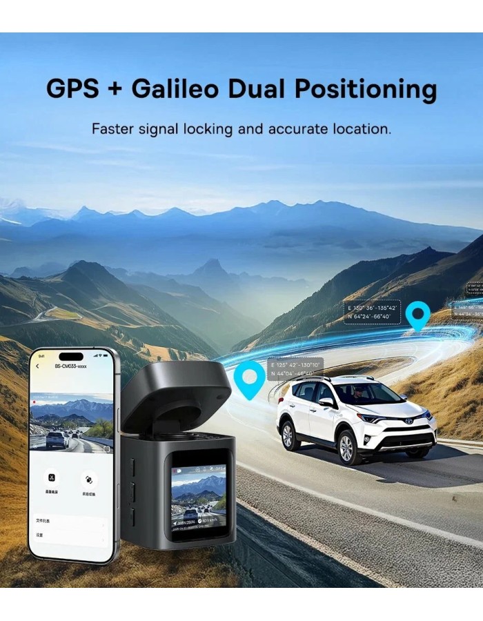 Baseus Car Dashcam Front 3K GPS+Solar PrimeTrip VD1 Black