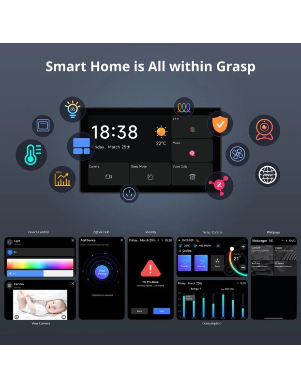 Sonoff Wifi Smart NS Panel Pro with Full Touch Display Grey 4.7Inch With Matter Sonoff Wifi Smart NS Panel Pro with Full Touch Display Grey 4.7Inch With Matter