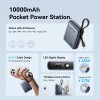 Vention Powerbank 10000mAh 45W Built-in USB-C & Lightning Cables FKMH0 Grey Vention Powerbank 10000mAh 45W Built-in USB-C & Lightning Cables FKMH0 Grey