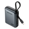 Vention Powerbank 10000mAh 45W Built-in USB-C & Lightning Cables FKMH0 Grey Vention Powerbank 10000mAh 45W Built-in USB-C & Lightning Cables FKMH0 Grey