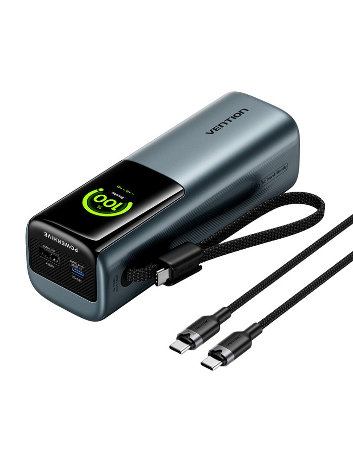 Vention Powerbank 27000mAh 200W 3xUSBC+USBA TFT Display +240W Cable FKGH0