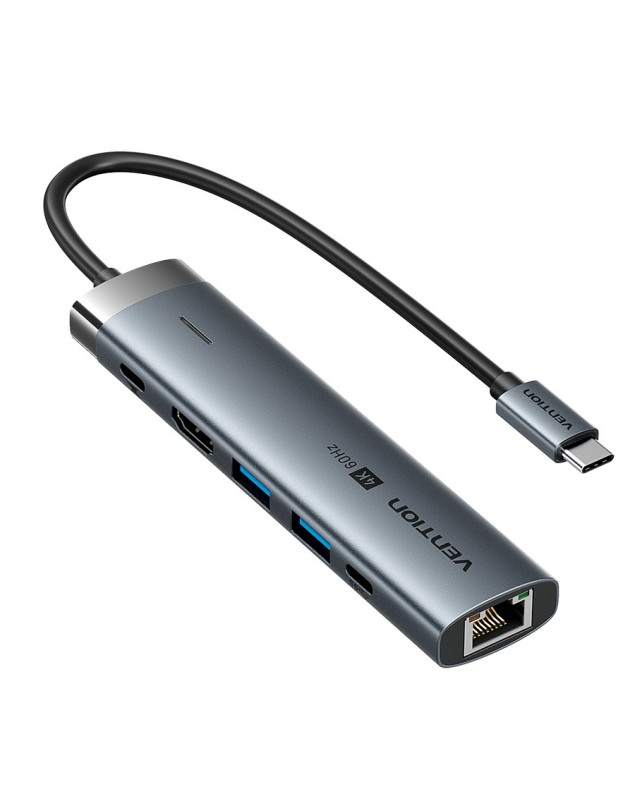 Vention HUB USB-C 1xUSB-C 3.2/2xUSB3.0/HDMI 4K60Hz/Gb/PD TGNHB Vention HUB USB-C 1xUSB-C 3.2/2xUSB3.0/HDMI 4K60Hz/Gb/PD TGNHB