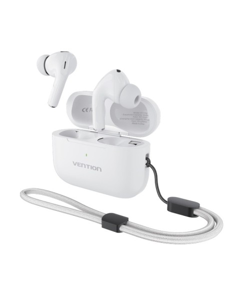 Vention Earphones BT TWS InEar ANC +Wireless Charging ECHO LITE E11 Pro White NBVW0-Pro