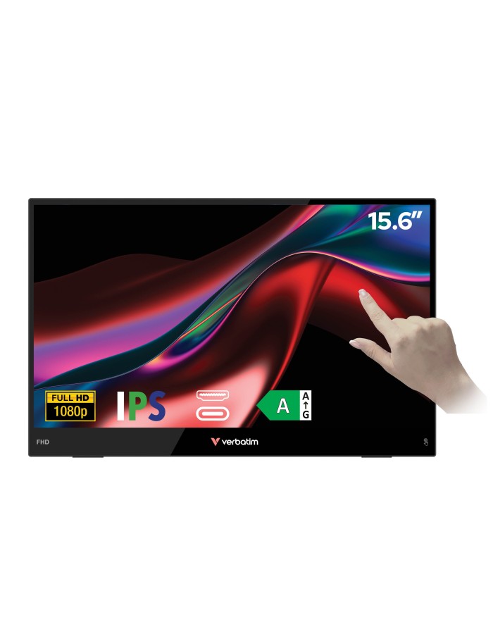 Verbatim Monitor Portable Touch 15.6" Full-HD USB-C LIGHT Series