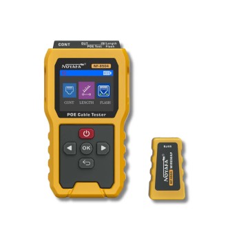 Noyafa Multi-Function Cable Tester for Continuity & Wiremap, PoE, Length Measurement, Port Flash, Color Screen & Rechargeable Battery NF-8504