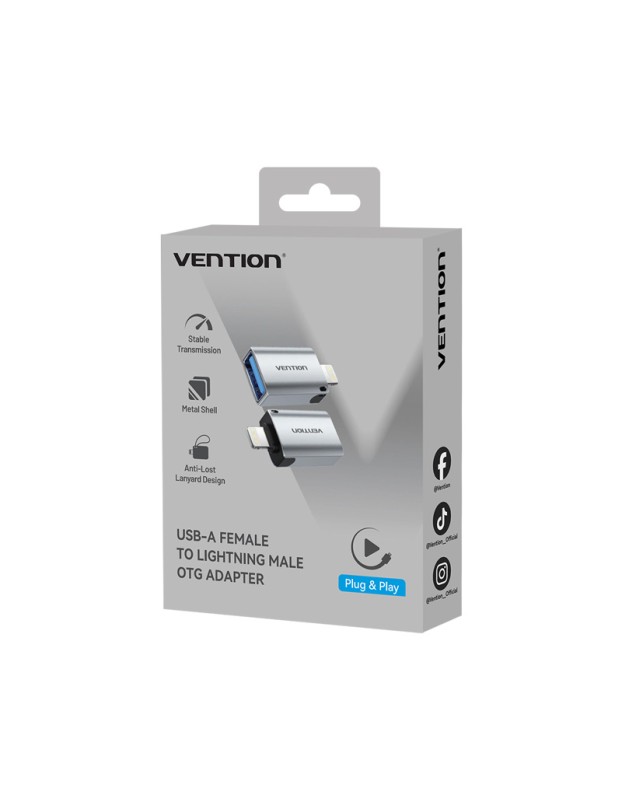 Vention Adaptor USB-A Female to Lightning Male OTG CUCH0