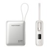 Vention Powerbank 10000mAh 45W Built-in USB-C & Lightning Cables FKMN0 Beige Vention Powerbank 10000mAh 45W Built-in USB-C & Lightning Cables FKMN0 Beige