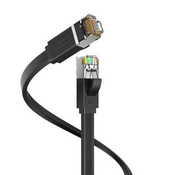 Vention NETWORK Cable CAT7 Flat 5.0m Black ICGBJ