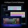 Machenike Wireless Gaming Keyboard ,Wired,Bluetooth,2.4G, Linear Silver Switches,4000 mAh battery, KG87