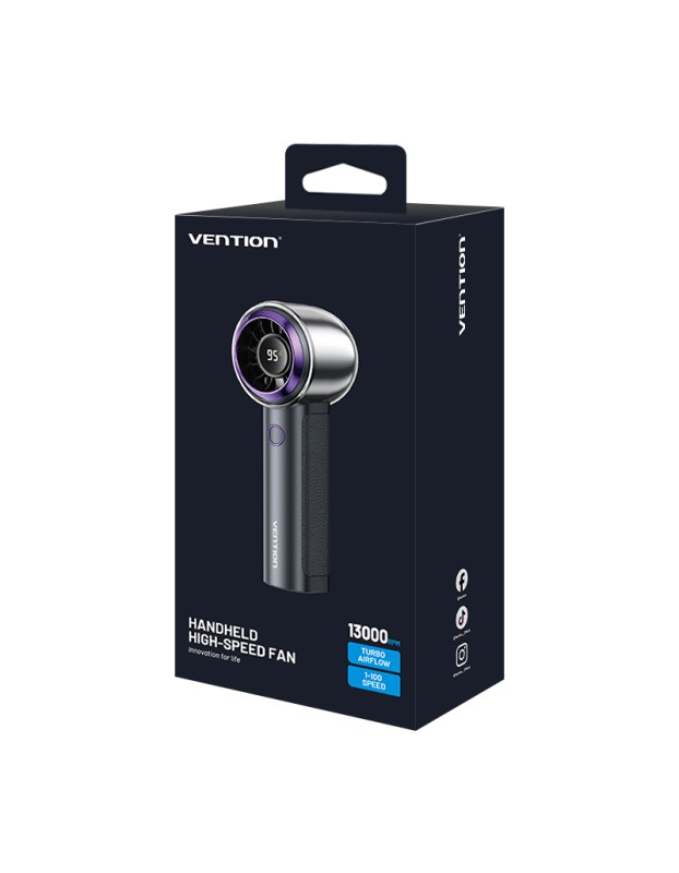 Vention Fan Portable & Adjustable High-Speed 13000 RPM with Display PBBV0