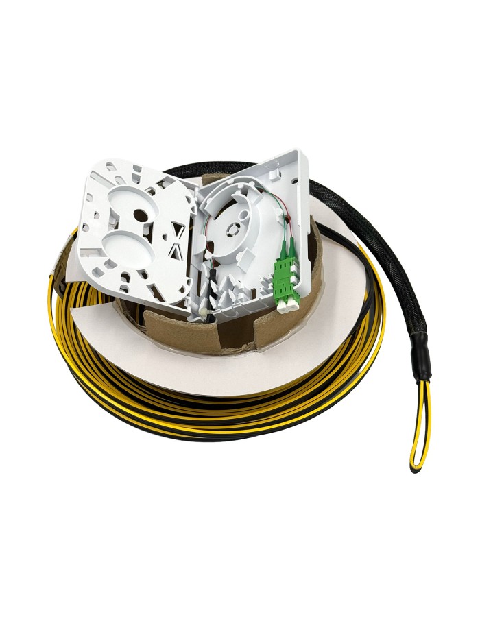 KEYNET Patch Cord with Pre-Terminated Fiber Optic Outlet SafeTrack LC/APC 15.0m