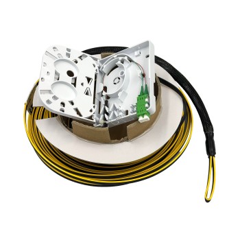 KEYNET Patch Cord with Pre-Terminated Fiber Optic Outlet SafeTrack LC/APC 25.0m
