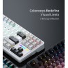 Machenike Wireless Gaming Keyboard ,Wired,Bluetooth,2.4G, Linear Silver Switches,4000 mAh battery, KG87