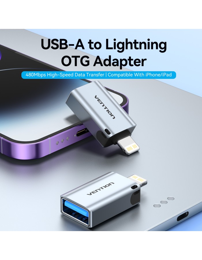 Vention Adaptor USB-A Female to Lightning Male OTG CUCH0