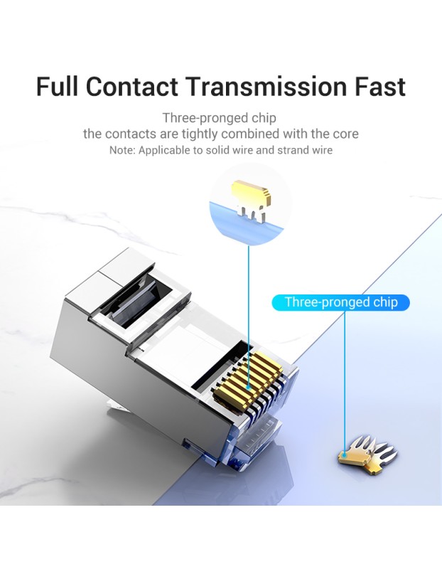Vention NETWORK Connectors CAT6A FTP Modular Plug IDFR0-10 (10-Pack)