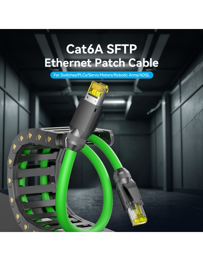 Vention NETWORK Cable CAT6A SFTP Anti-Vibration Industrial Flexible 2.0m IBYGH Vention NETWORK Cable CAT6A SFTP Anti-Vibration Industrial Flexible 2.0m IBYGH