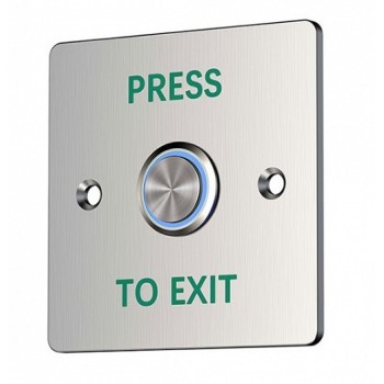 Zudsec Button Door Release Waterproof With Blue Light ZDBT-701BWL