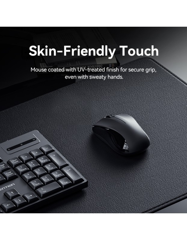 Vention Keyboard and Mouse Combo Wireless Silent Slim Full Size KTZB0-EN