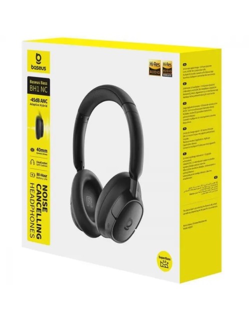 Baseus Headphones Over Ear ANC Bass BH1 NC White