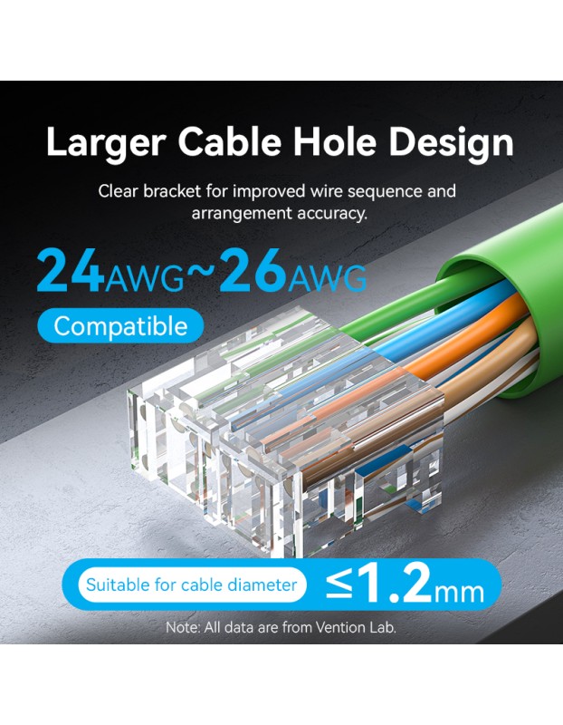 Vention NETWORK Connectors CAT6A FTP Shock-Resistant Modular Plug IDOB0-10 (10-Pack) Vention NETWORK Connectors CAT6A FTP Shock-Resistant Modular Plug IDOB0-10 (10-Pack)