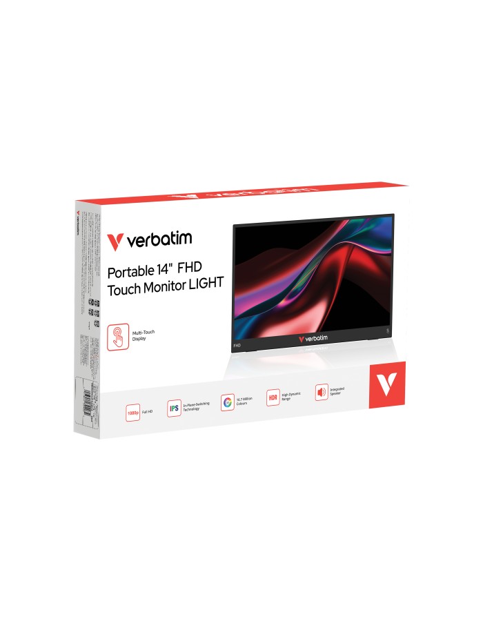 Verbatim Monitor Portable Touch 14" Full-HD USB-C LIGHT Series Verbatim Monitor Portable Touch 14" Full-HD USB-C LIGHT Series