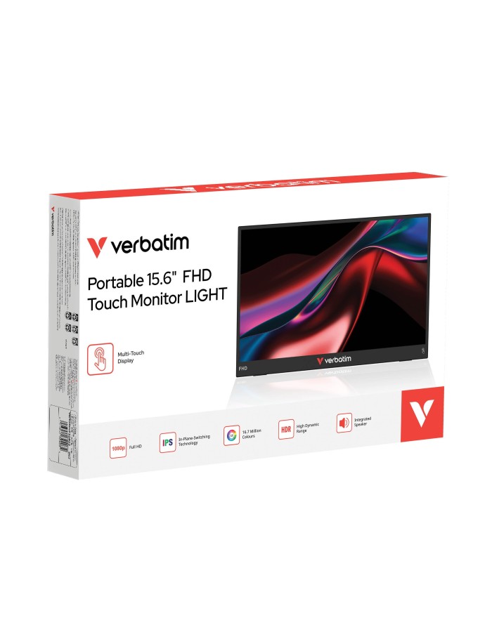 Verbatim Monitor Portable Touch 15.6" Full-HD USB-C LIGHT Series