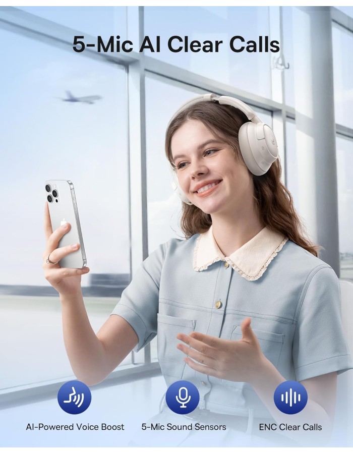 Baseus Headphones Over Ear ANC Bass BH1 NC White