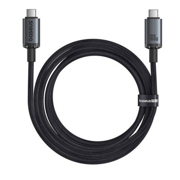Baseus Crystal Shine USB 3.2 Full-Featured Fast-Charging Data Cable USB-C to USB-C 100W 1.5m 20Gb Cluster Black