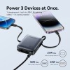 Vention Powerbank 10000mAh 45W Built-in USB-C & Lightning Cables FKMH0 Grey Vention Powerbank 10000mAh 45W Built-in USB-C & Lightning Cables FKMH0 Grey